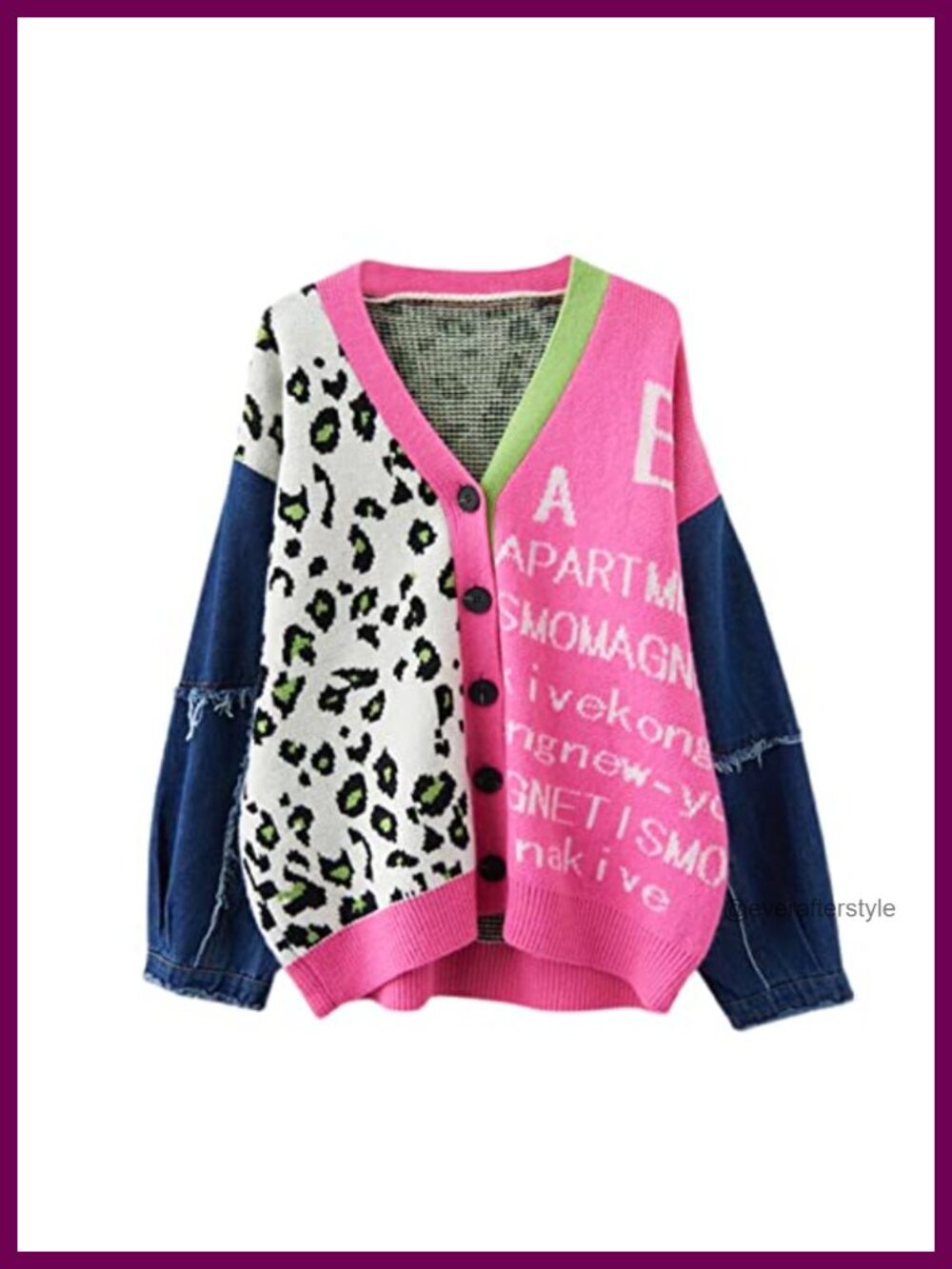 Lantern Sleeve Open Front Chunky Cardigan Sweater Long Sleeve Knit
